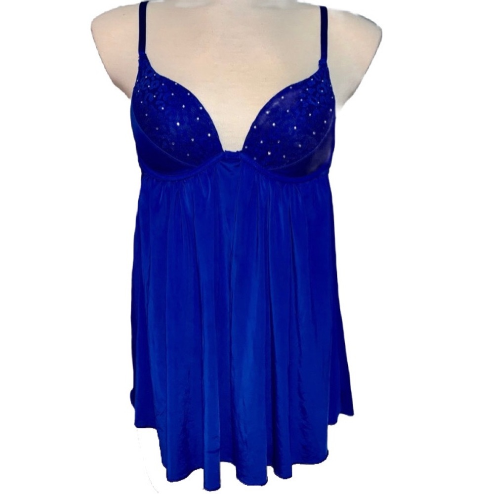 Sapphire blue tied back nightie